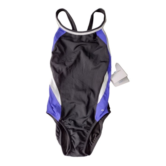 Dolfin Reliance DBX Back Colorblock Women Size M, 34 Bathing Suit Purple Black - Picture 1 of 8
